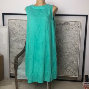 Sleeveless Teal Shift Dress